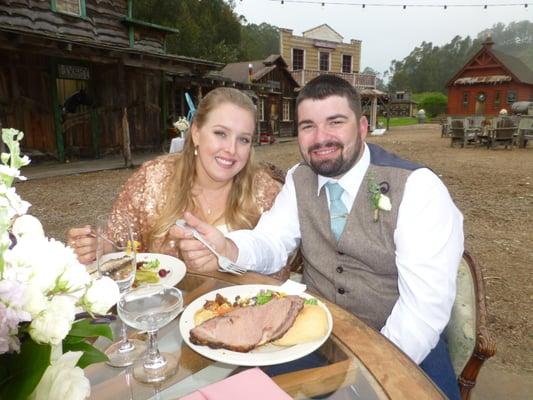 Look at that Prime Rib!! It was a fantastic dinner - we definitely took the time to eat a meal at our wedding! How could you resist?