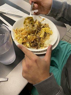 Cheesesteak Melt Hashbrown Bowl