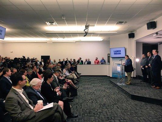 Internet of Things announcement with John Wechsler, Mayor Fadness and Governor Holcomb.