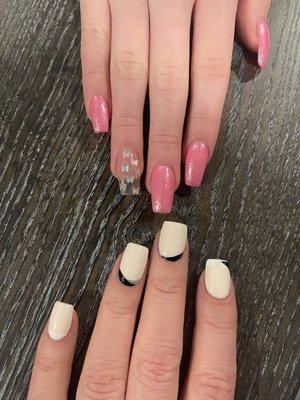 The customer service was fantastic! Our technicians were gentle and took their time to perfect our nails. Thank you so much we will be back!