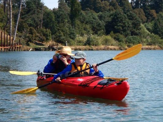 Wildlife watching and kayaking on Fort Bragg's Noyo River