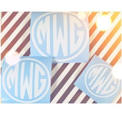 Custom monogram decals.