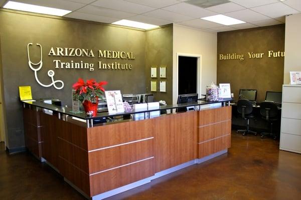 Arizona Medical Training Institute Lobby and Student Services desk