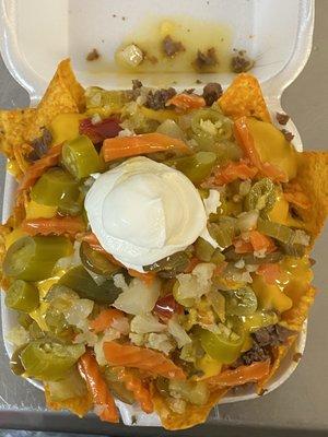 Regular Italian beef nachos