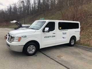 This 7 passenger TAXI has great cargo room as well.  Book now at:  www.primeOnTime.com