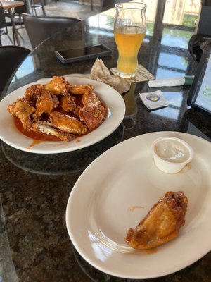 Hot honey wings to love.