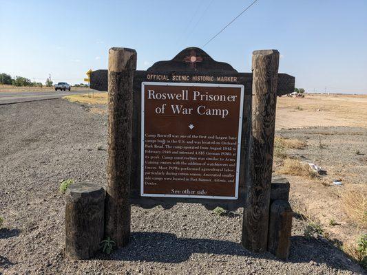 Roswell Prisoner of War Camp Historical Marker