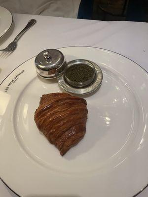 Croissant and caviar