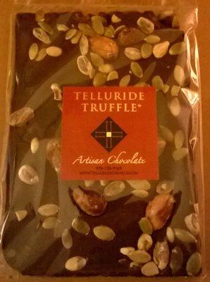 Wonderful 4X6 sheet of dark chocolate with seeds & nuts.