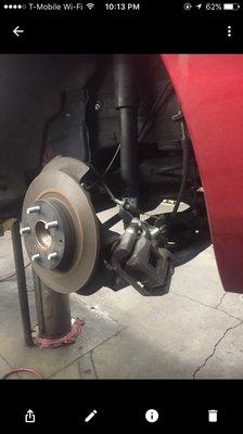 Brake caliper literally dangling