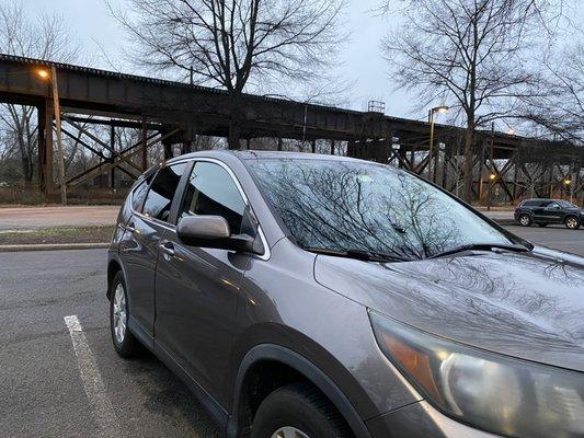 Honda CRV after maintenance wash and wax service.