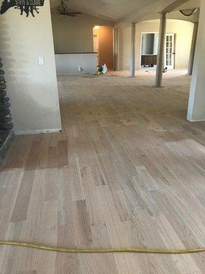 Sand and Finish gorgeous flooring.  We sell the custom wood and the contractor will finish on site for you!