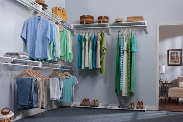 EZ SHELF is prefect for large closets! The answer to your closet and garage needs.