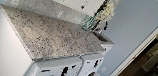 White Ice granite laundry room Virginia