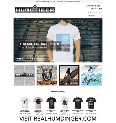 Realhumdinger.com is a t-shirt e-commerce site we built to help them sell online.