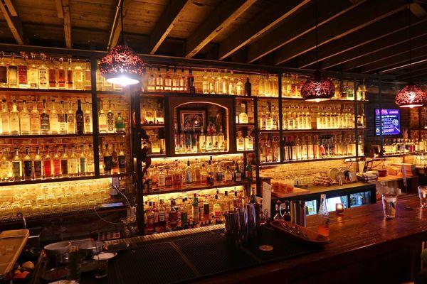 The bar was an intimate, low-lit space harboring top-shelf mezcals.