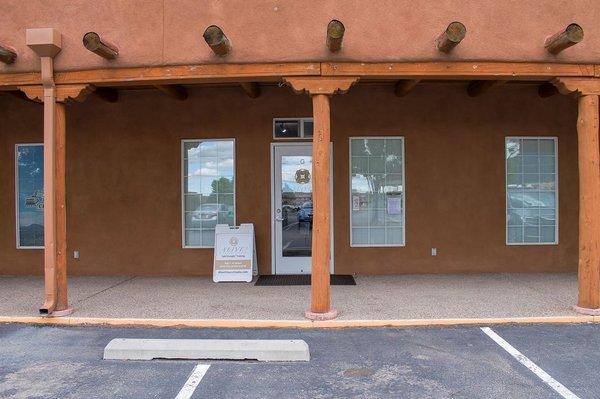 Our front door at our Studio in Homestead Village in Placitas, New Mexico.