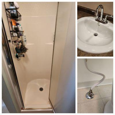 Shower, Sink and Toilet pipe