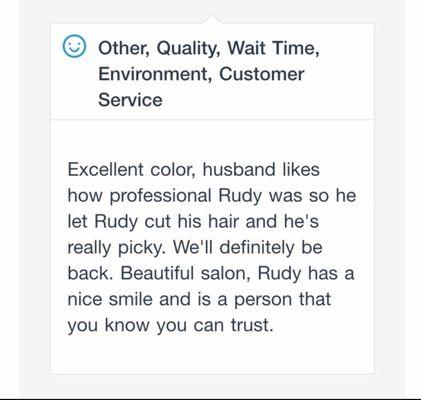 Great review given by a great client.