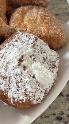 Cream filled donut