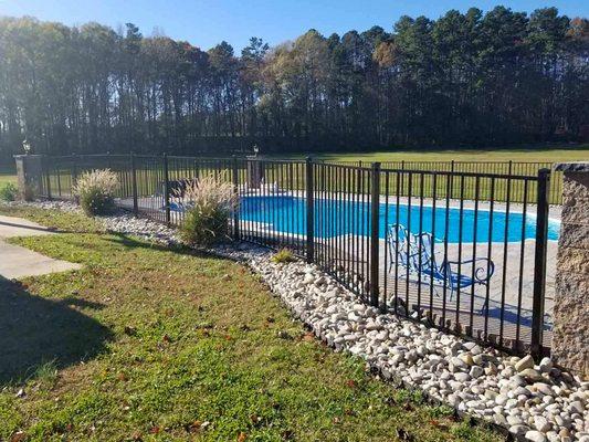 Black Aluminum Pool Code Fencing