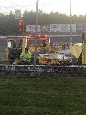 Helping at the South sound speedway for the truck races