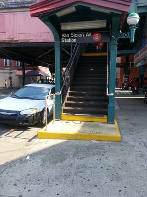 Train station stairs