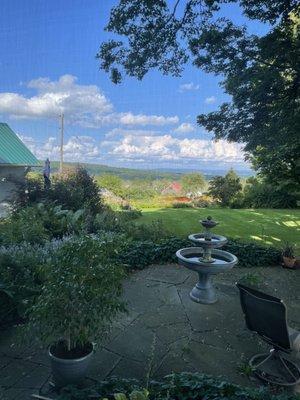 View from the front porch overlooking the valley.