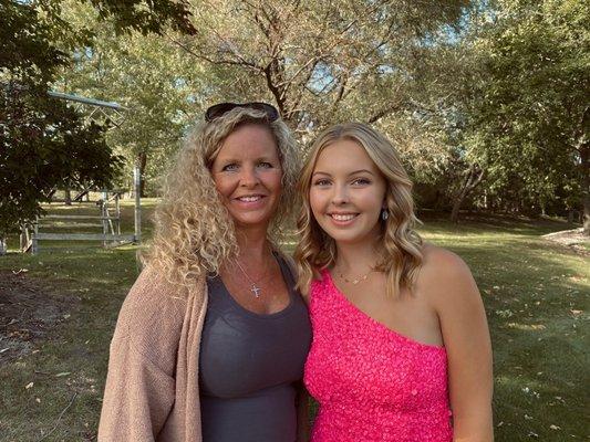 My mom and I before homecoming.