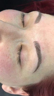 Initial session for microblading . One more session to go, to perfect it! Wakeup2makeup