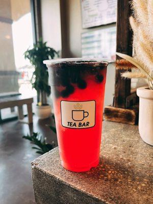 Pomegranate Tea w/Boba