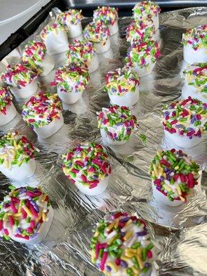 Kabob marshmallow toppers for a birthday party order this week!