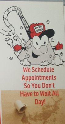 We Schedule Appointments So YOU don't have to wait around all day!