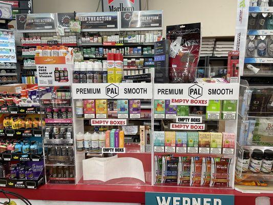 We sell vapes, tobacco, cigars, and more!