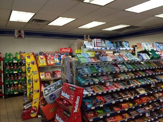 Inside convenience store