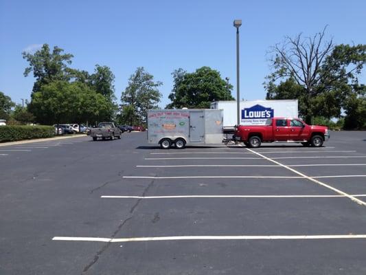 Jim's Truck and Trailer in the lot. Nice advertising.