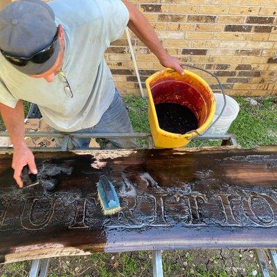 Fabricating & Designing custom bartops/counters for Bobcat Nutrition in San Marcos TX