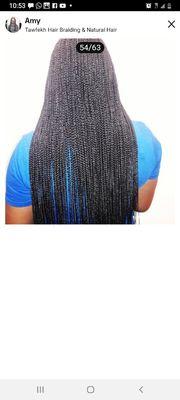 Conrows in the front and box braids in back by tawfekh hair braiding