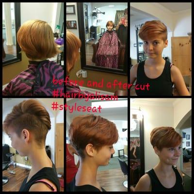 Before and after cut