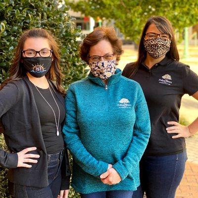 Our paralegals are in office and masked up during COVID.