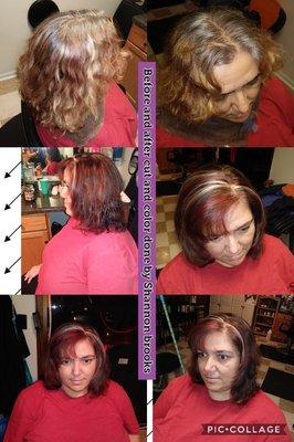 Before and after ....cut and color done by shannon