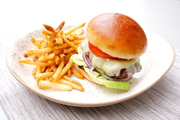 Bistro Verde Burger served with French Fries or Simple Salad