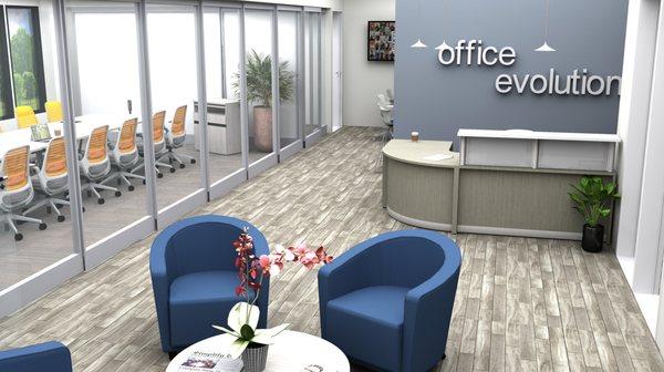 Office Evolution - shared office space, private office, conference rooms, coworking, and virtual office services.