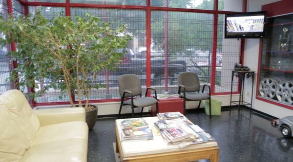 German Auto Center waiting area.