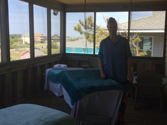 Beach side massage! Our therapists were professional, knowledgeable and just wonderful.