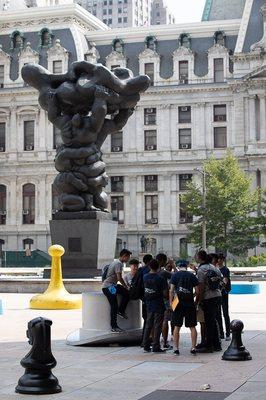 The Amazing Race (completing a challenge at Dilworth Park)