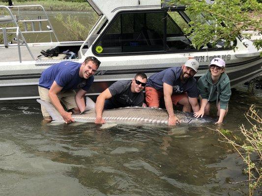 Catching sturgeon in the Hells Canyon.