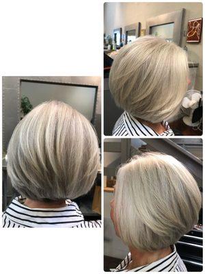 Amazing bob hair cut by Mei.