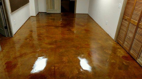 Stained floor in Brevard, NC