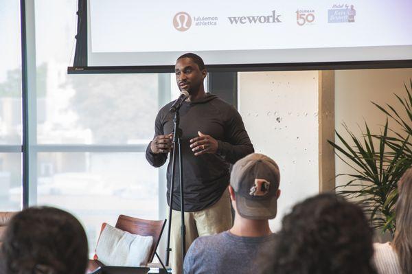 Keith Beverly, MBA, CFA, CFP® at the Health & Happiness Event with WeWork